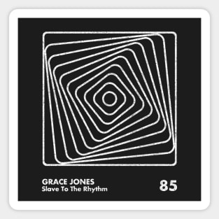 Grace Jones / Slave To The Rhythm / Minimal Graphic Design Tribute Magnet